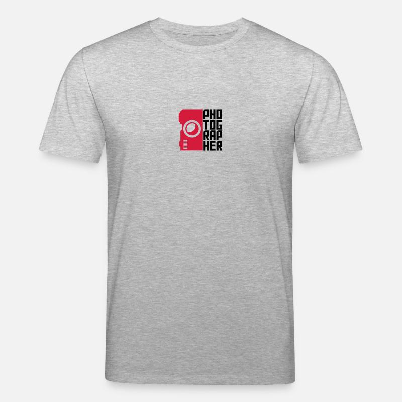 Photographer Camera Design - Stanley/Stella CREATOR Unisex Organic T-Shirt - heather grey