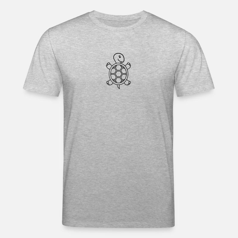 Tortue mignon sucré - T-shirt bio CREATOR Stanley/Stella Unisexe - gris chiné