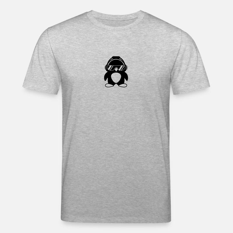 Pingouin avec un casque - T-shirt bio CREATOR Stanley/Stella Unisexe - gris chiné