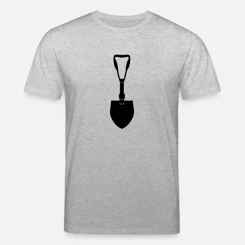 klappspaten_vec_1 de - Stanley/Stella Unisex Bio-T-Shirt CREATOR  - Grau meliert