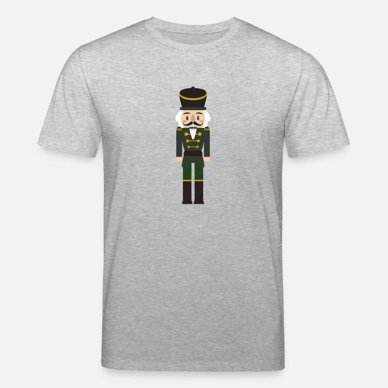 Weihnachtspullover Nussknacker - Stanley/Stella Unisex Bio-T-Shirt CREATOR  - Grau meliert