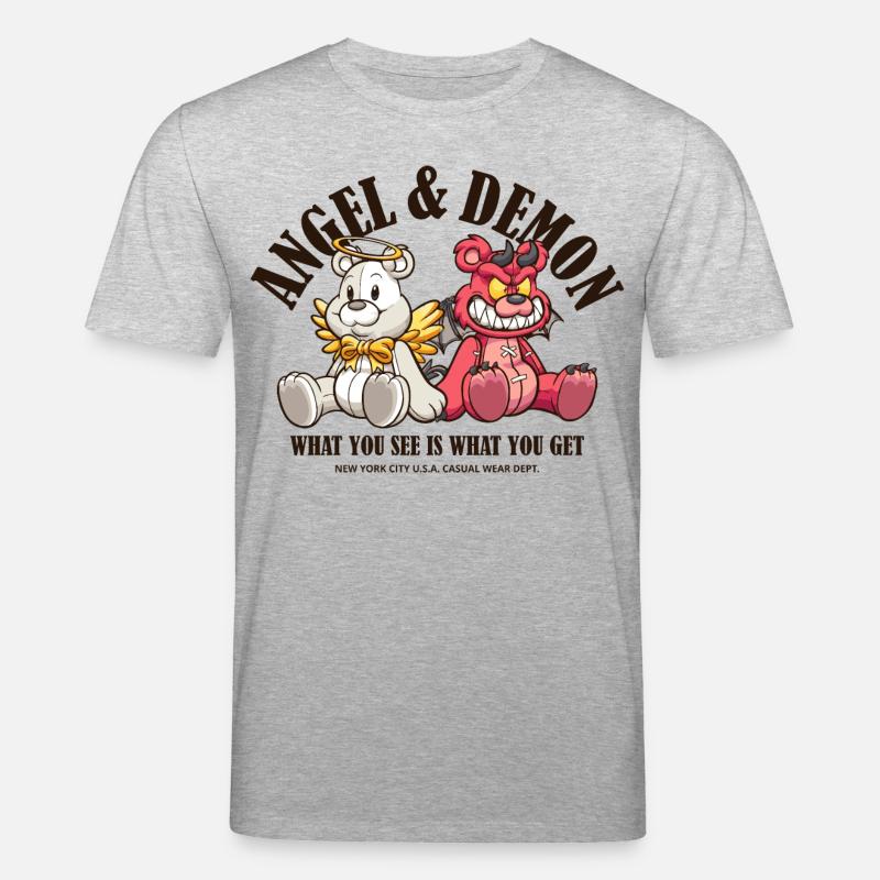 Engel und Dämon - Stanley/Stella Unisex Bio-T-Shirt CREATOR  - Grau meliert