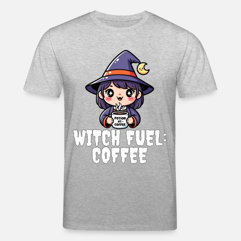 WITCH FUEL KAFFEE - HEXE HALLOWEEN - Stanley/Stella Unisex Bio-T-Shirt CREATOR  - Grau meliert