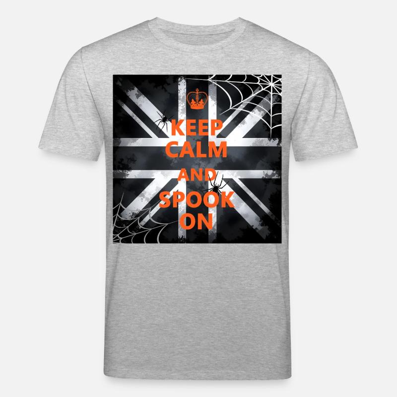 Keep Calm Spook On - Stanley/Stella Unisex Bio-T-Shirt CREATOR  - Grau meliert