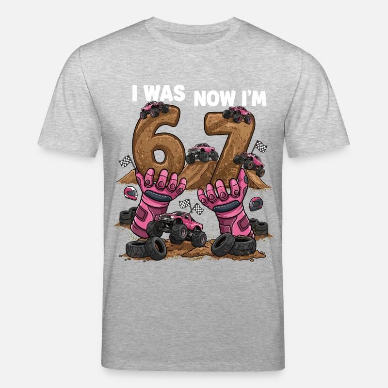 6 Jetzt 7 Monstertrucker Mädchen - Stanley/Stella Unisex Bio-T-Shirt CREATOR  - Grau meliert