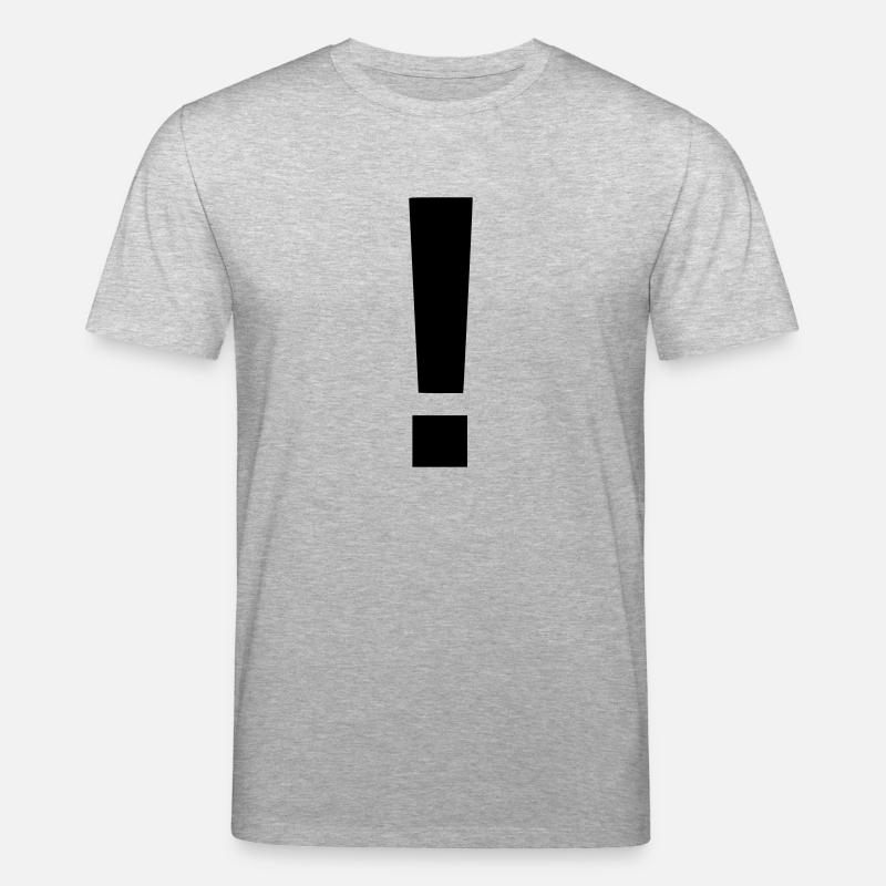 Ausrufezeichen Statement Geschenk Auffallen - Stanley/Stella Unisex Bio-T-Shirt CREATOR  - Grau meliert
