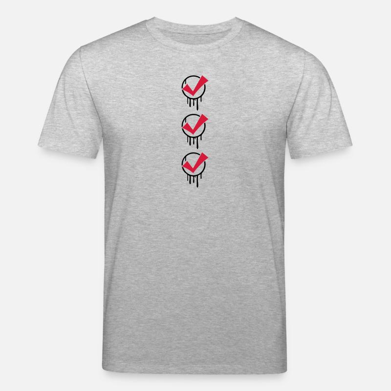 3 hook stamp graffiti - Stanley/Stella CREATOR Unisex Organic T-Shirt - heather grey