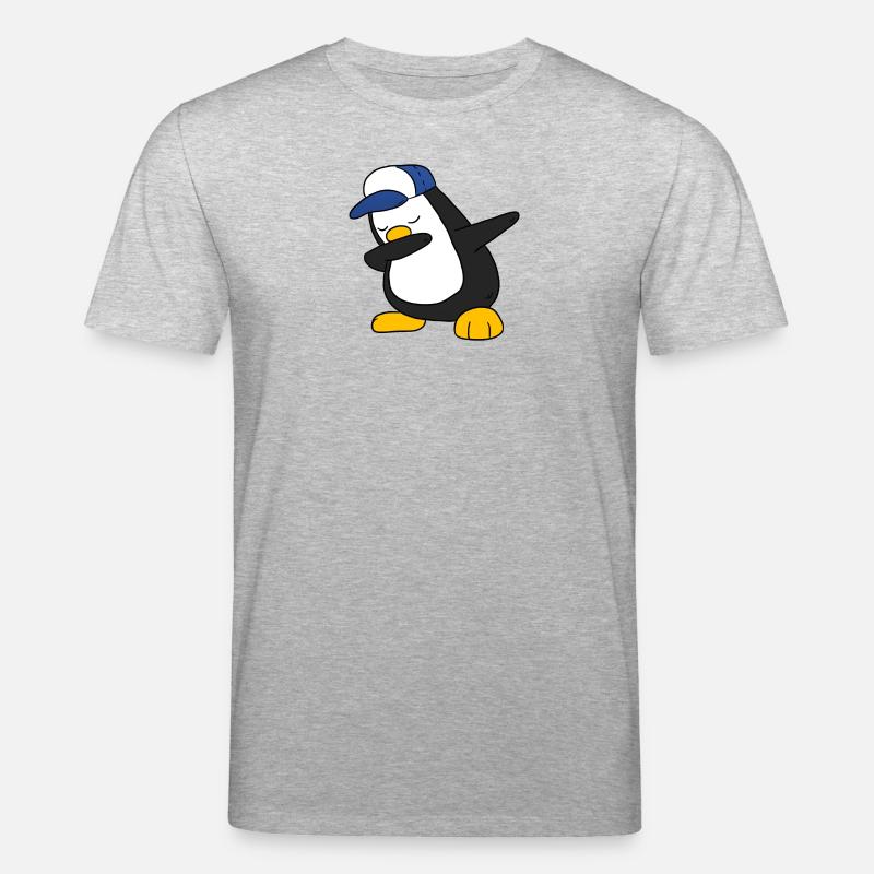 Penguin Dabbing Dab Pinguin - Stanley/Stella Unisex Bio-T-Shirt CREATOR  - Grau meliert