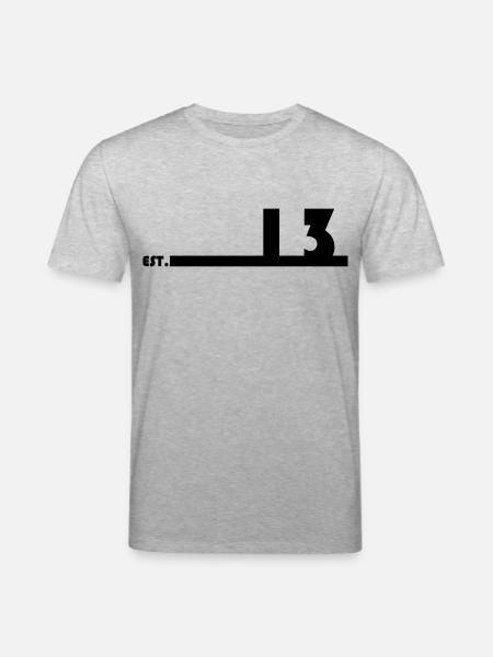13_Black_Bauhaus93 - Stanley/Stella Unisex Bio-T-Shirt CREATOR - Grau meliert