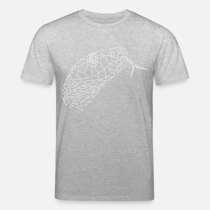 Schlange geometrisch - Stanley/Stella Unisex Bio-T-Shirt CREATOR - Grau meliert