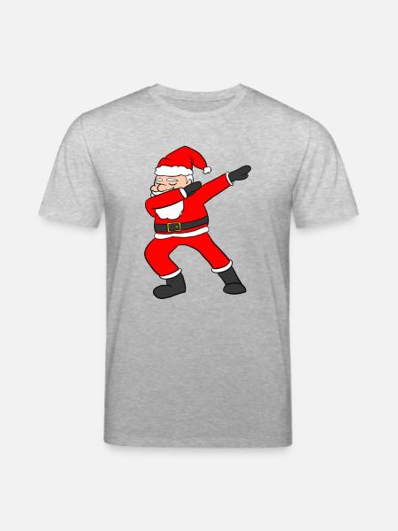 Dabbing Santa - Stanley/Stella CREATOR Unisex Organic T-Shirt - heather grey
