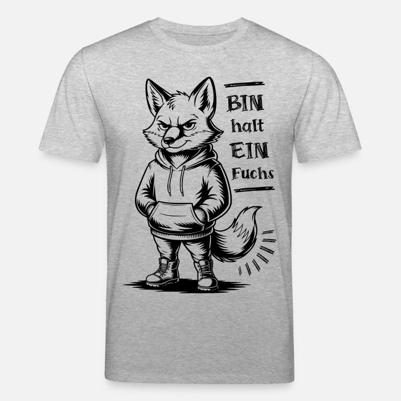 Bin halt ein Fuchs - Stanley/Stella Unisex Bio-T-Shirt CREATOR  - Grau meliert