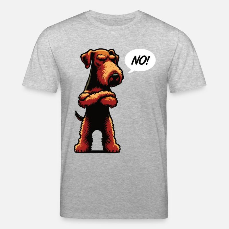 Pas d’Airedale Terrier Airedales Airedalebesitzer - T-shirt bio CREATOR Stanley/Stella Unisexe - gris chiné
