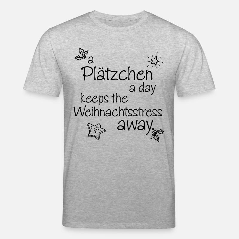 Plätzchen Weihnachtsstreß - Stanley/Stella Unisex Bio-T-Shirt CREATOR  - Grau meliert