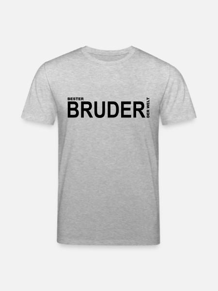 Bester BRUDER der Welt - Stanley/Stella Unisex Bio-T-Shirt CREATOR  - Grau meliert