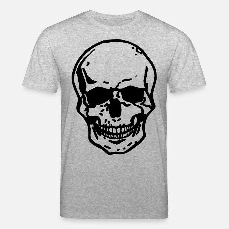 Totenschädel - Stanley/Stella Unisex Bio-T-Shirt CREATOR  - Grau meliert