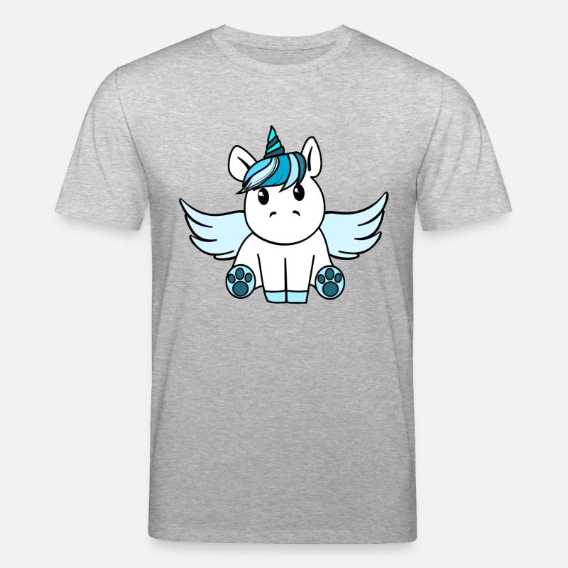 süßer Pegasus - Stanley/Stella Unisex Bio-T-Shirt CREATOR  - Grau meliert