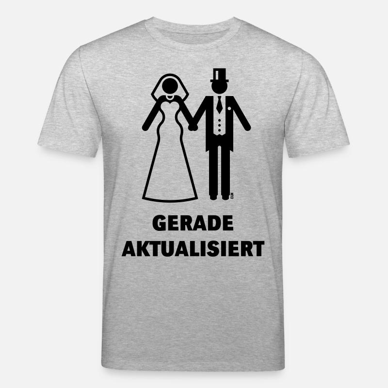 Gerade Aktualisiert (Nerd Flitterwochen Hochzeit) - Stanley/Stella Unisex Bio-T-Shirt CREATOR  - Grau meliert