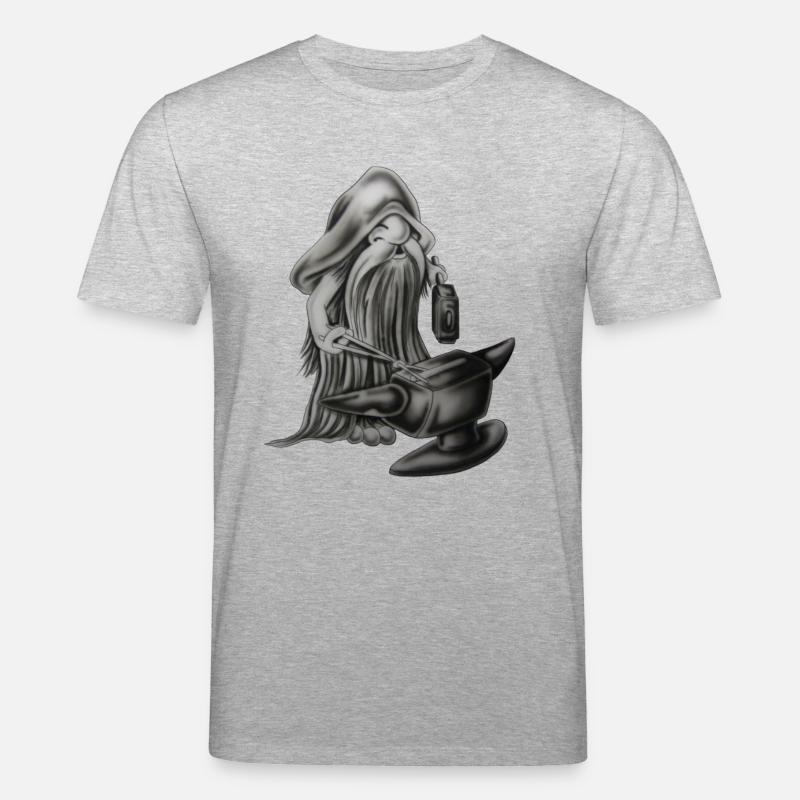 Blacksmith gnom - Stanley/Stella Unisex Bio-T-Shirt CREATOR  - Grau meliert