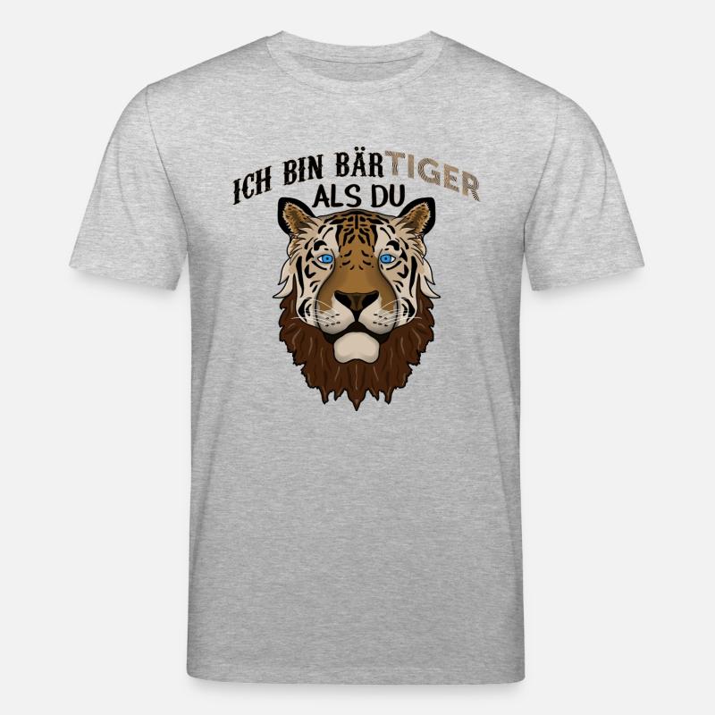 Ich bin BärTiger als du - Stanley/Stella Unisex Bio-T-Shirt CREATOR  - Grau meliert