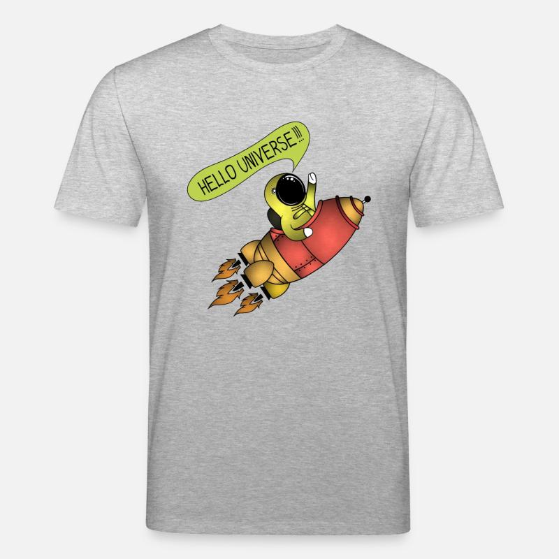 Rakete (Hello Universe) - Stanley/Stella Unisex Bio-T-Shirt CREATOR  - Grau meliert