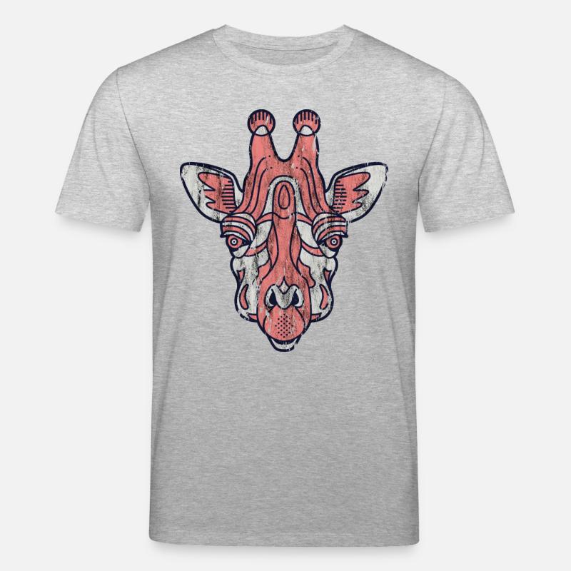 Giraffe - Stanley/Stella Unisex Bio-T-Shirt CREATOR  - Grau meliert