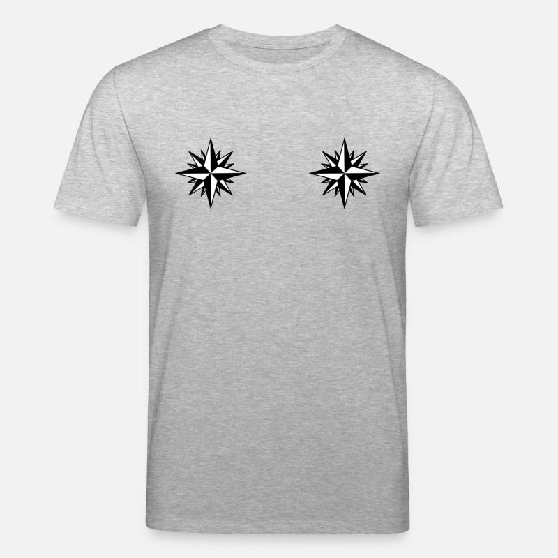 Kompass Winde Sterne - Stanley/Stella Unisex Bio-T-Shirt CREATOR  - Grau meliert