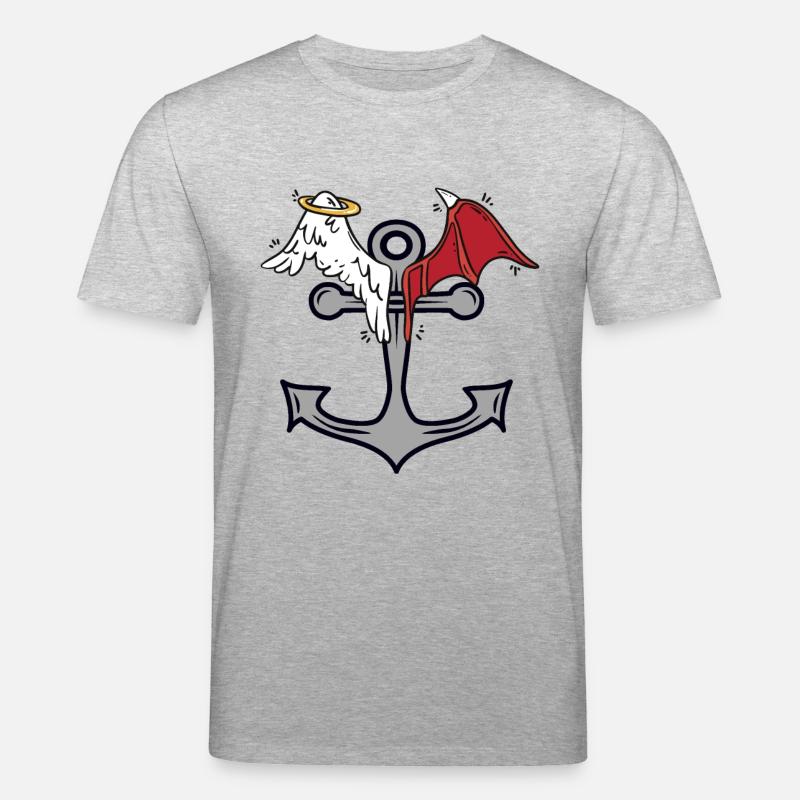 Anker Seefahrt himmlisch teuflisch maritim - Stanley/Stella Unisex Bio-T-Shirt CREATOR  - Grau meliert