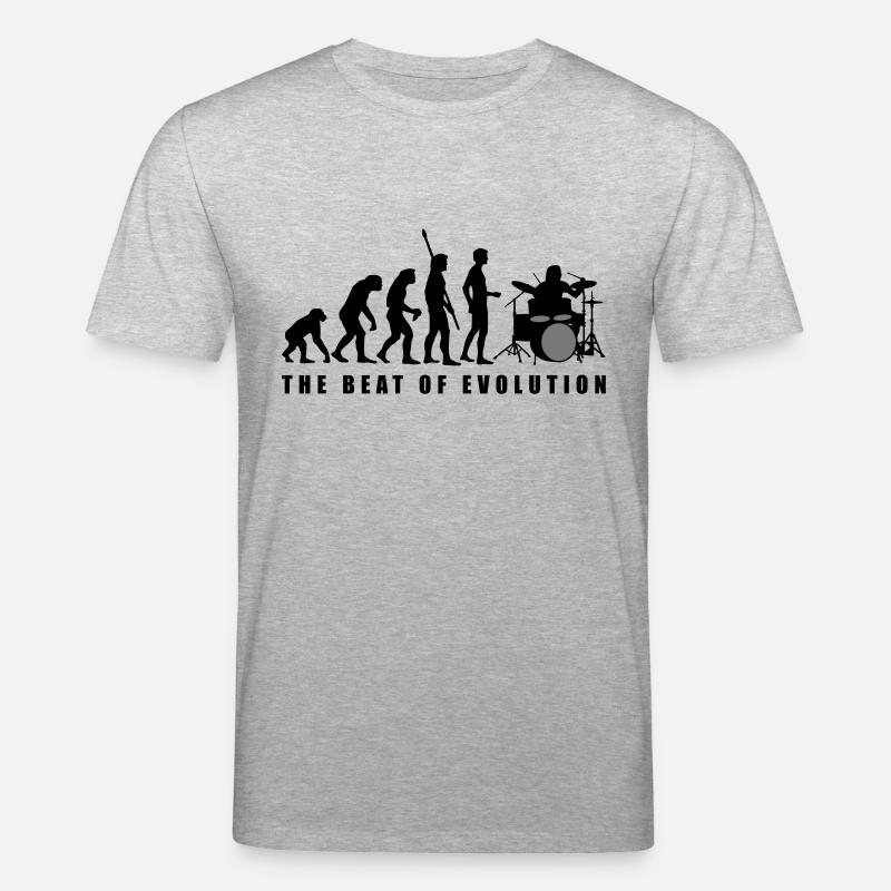 evolution_drummer_c_2c - Stanley/Stella Unisex Bio-T-Shirt CREATOR  - Grau meliert