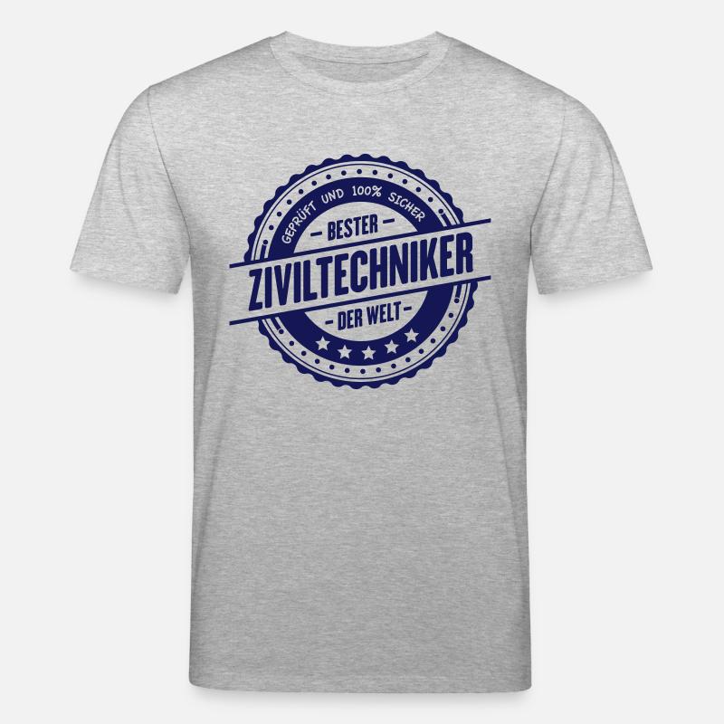 Bester Ziviltechniker - Stanley/Stella Unisex Bio-T-Shirt CREATOR  - Grau meliert