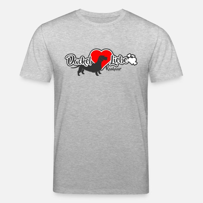 DackelLiebe Rauhaar Dackel - Stanley/Stella Unisex Bio-T-Shirt CREATOR  - Grau meliert