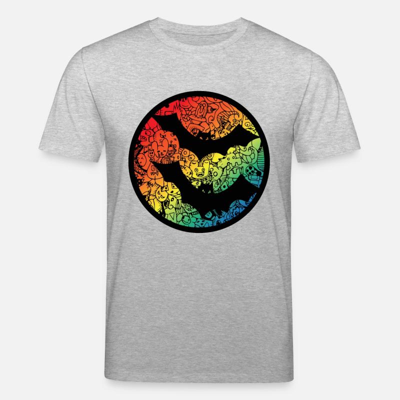 Fledermäuse Comic - Stanley/Stella Unisex Bio-T-Shirt CREATOR  - Grau meliert