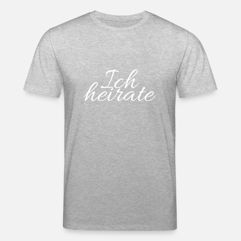 Ich heirate - Stanley/Stella Unisex Bio-T-Shirt CREATOR  - Grau meliert