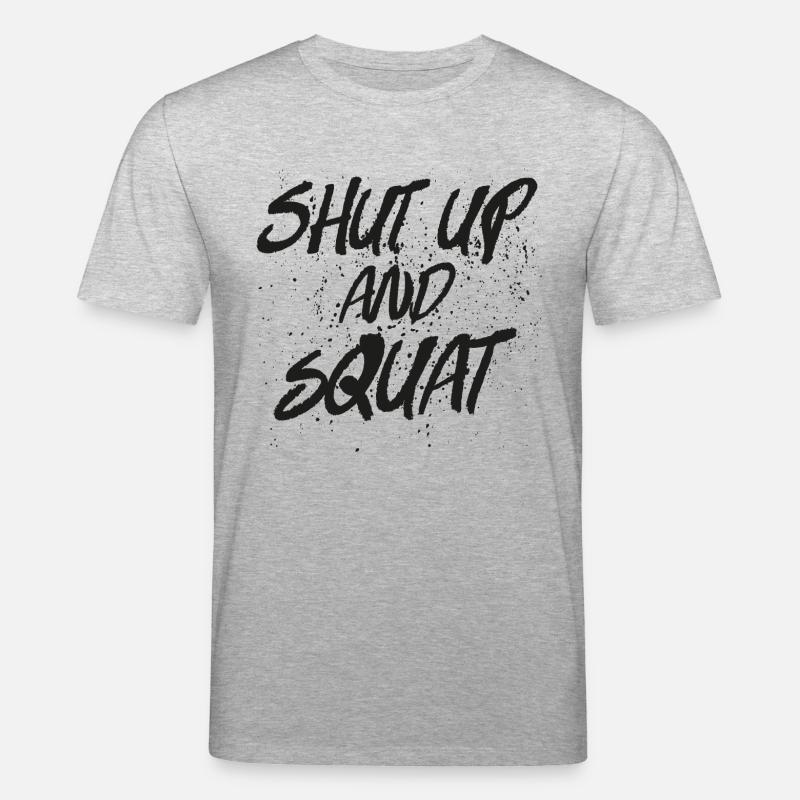 Shut Up And Squat - Stanley/Stella Unisex Bio-T-Shirt CREATOR  - Grau meliert