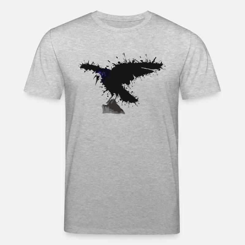 Rabe - Farbklecks - Stanley/Stella Unisex Bio-T-Shirt CREATOR  - Grau meliert