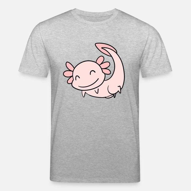 Süßes Axolotl Rosa - Stanley/Stella Unisex Bio-T-Shirt CREATOR  - Grau meliert