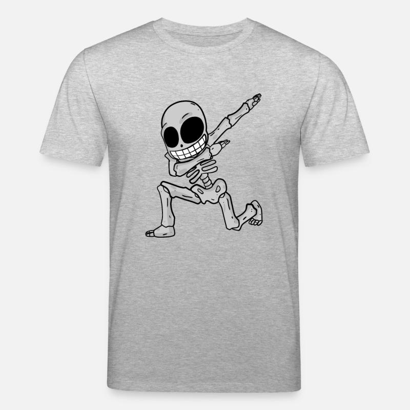Skelett dabbing - Stanley/Stella Unisex Bio-T-Shirt CREATOR  - Grau meliert