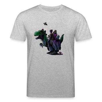 Mario realistisch - Stanley/Stella Unisex Bio-T-Shirt CREATOR  - Grau meliert - Vorne - Alina (178cm) & Michal (187cm)