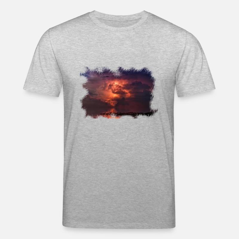 Scratched 'Thunder' - Stanley/Stella CREATOR Unisex Organic T-Shirt - heather grey