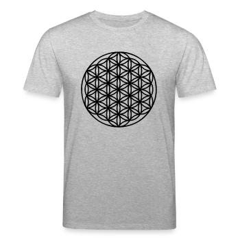 Blume des Lebens - Stanley/Stella Unisex Bio-T-Shirt CREATOR  - Grau meliert - Vorne - Alina (178cm) & Michal (187cm)
