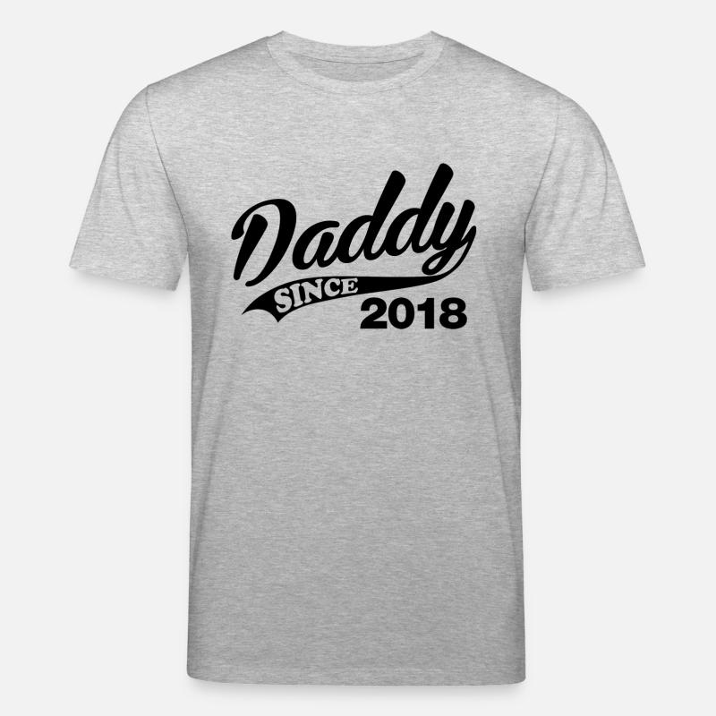 Daddy Since 2018 - Stanley/Stella CREATOR Unisex Organic T-Shirt - heather grey