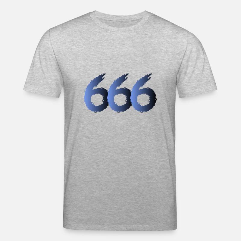 666 Satan Symbol - Devil - Evil - Stanley/Stella CREATOR Unisex Organic T-Shirt - heather grey