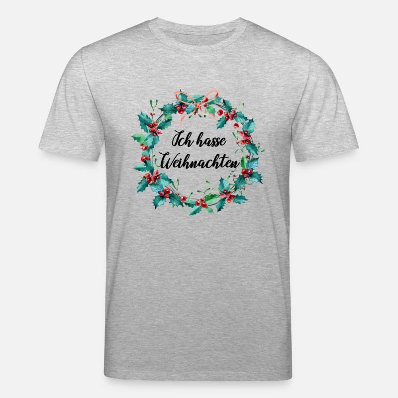 Weihnachtshass - Stanley/Stella Unisex Bio-T-Shirt CREATOR  - Grau meliert