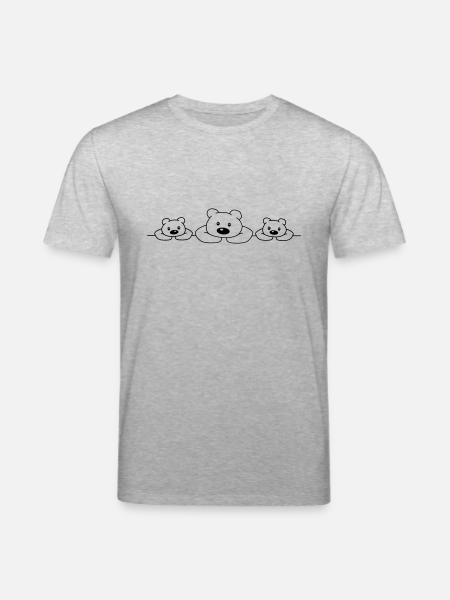 3 Bears - Stanley/Stella Unisex Bio-T-Shirt CREATOR  - Grau meliert