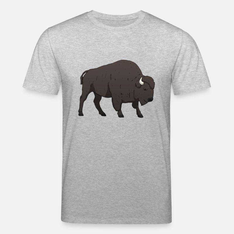 Bison Büffel - Stanley/Stella Unisex Bio-T-Shirt CREATOR  - Grau meliert
