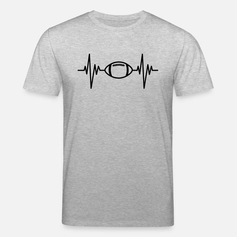 Rugby Ball Pulse - Stanley/Stella Unisex Bio-T-Shirt CREATOR  - Grau meliert