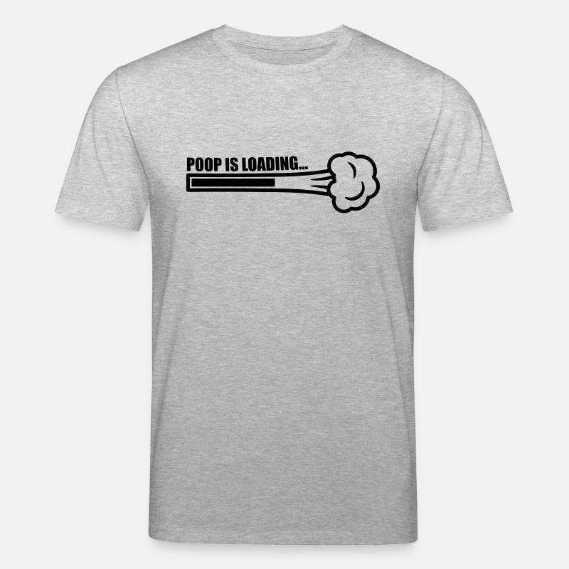 Poop Is Loading - T-shirt bio CREATOR Stanley/Stella Unisexe - gris chiné