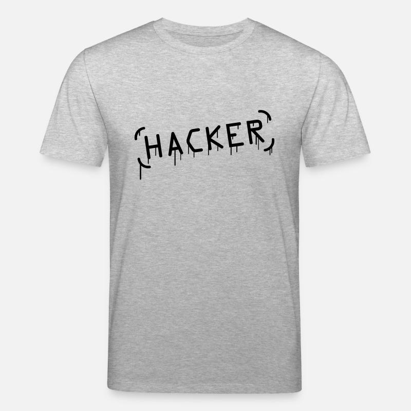 Hacker Graffiti - Stanley/Stella Unisex Bio-T-Shirt CREATOR  - Grau meliert