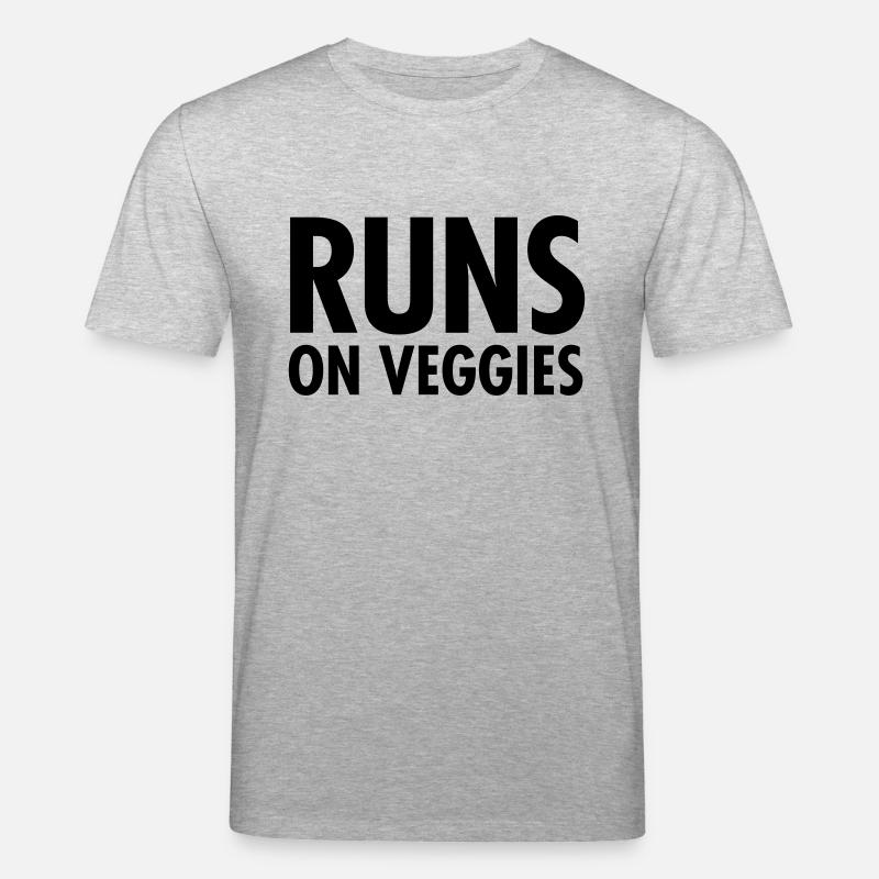 Runs On Veggies - Stanley/Stella Unisex Bio-T-Shirt CREATOR  - Grau meliert