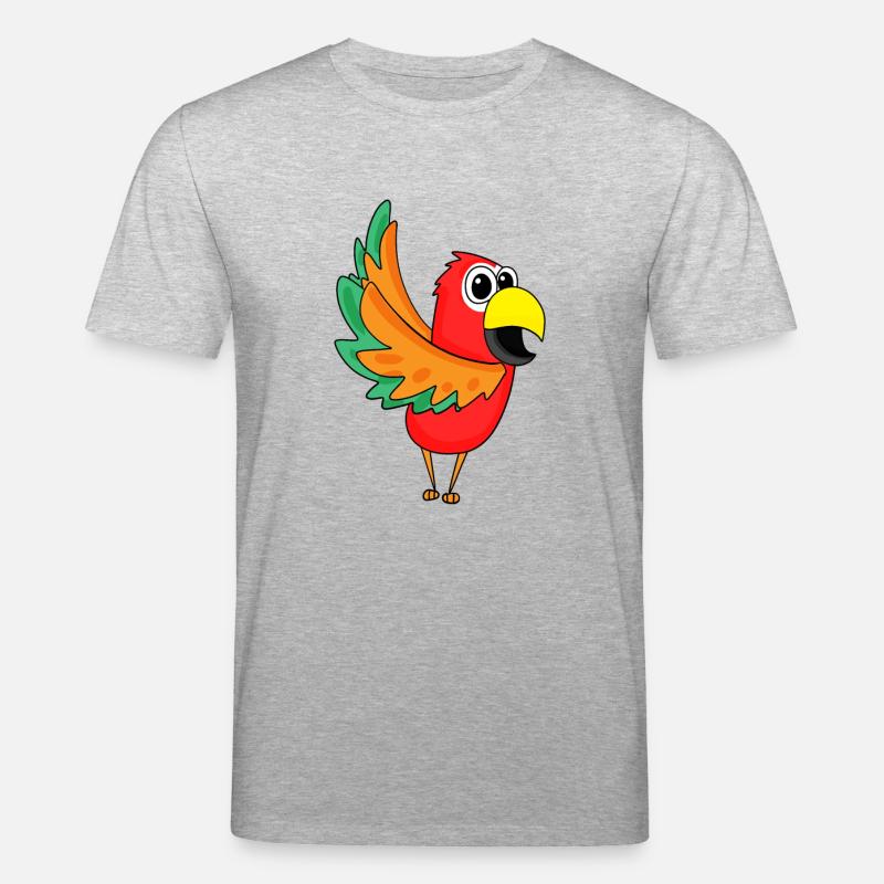 Jungle de perroquets - T-shirt bio CREATOR Stanley/Stella Unisexe - gris chiné